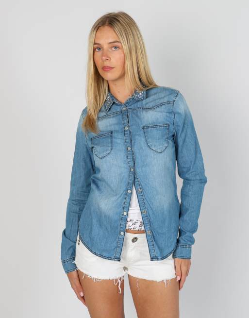 Vintage Motivi S shirt in light blue