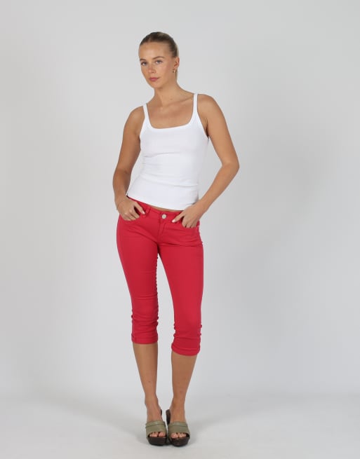 Vintage Motivi XS capri trouser in pink