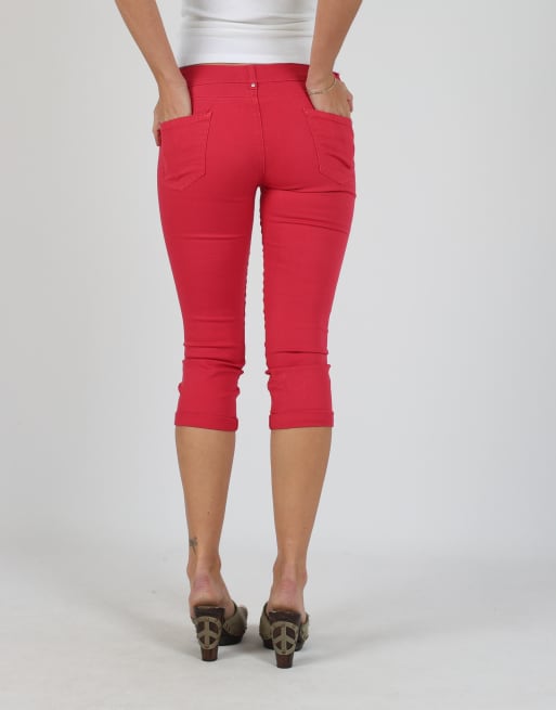 Vintage Motivi XS capri trouser in pink, 2 of 4