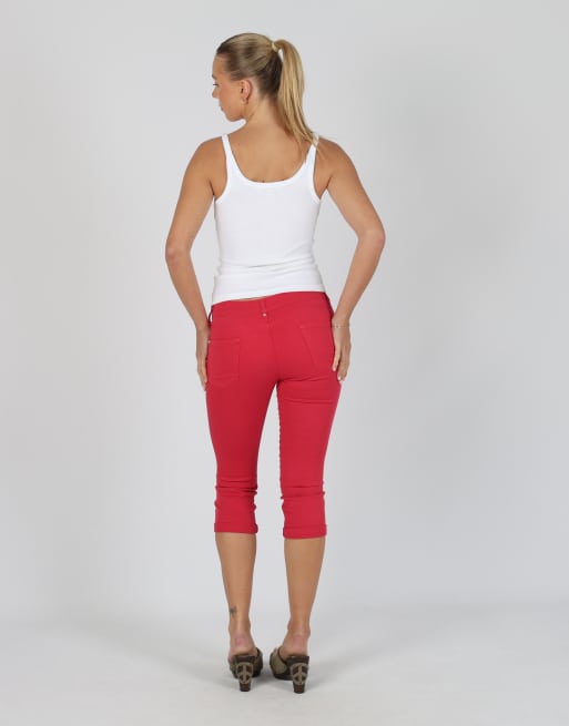 Vintage Motivi XS capri trouser in pink, 3 of 4