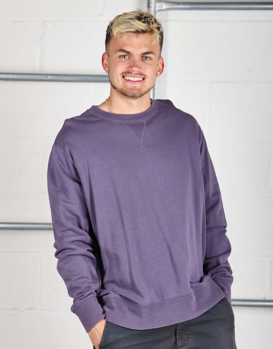 Vintage M&S Size 2XL plain lounge sweatshirt in purple