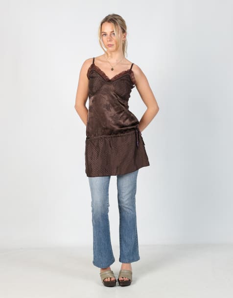 Vintage Muchacha S cami in brown - view 1