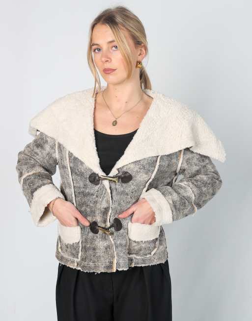 Vintage mur mur M afghan coat in brown