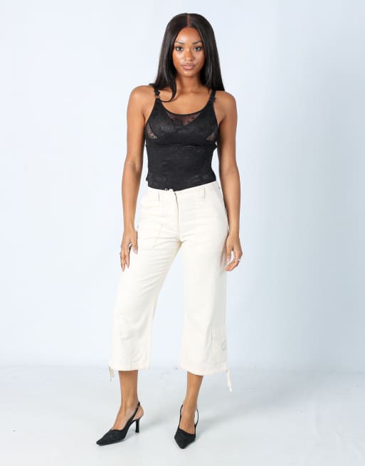 Vintage Murphy&Nye 6 cargo pants in cream