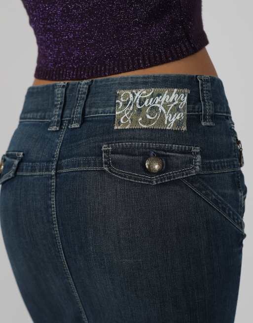 Vintage Murphy&Nye S denim midi skirt in blue, 4 of 4