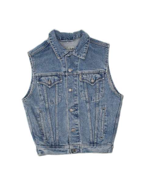Vintage Mustang Denim Gilet Uk 36 Small In Blue - view 1