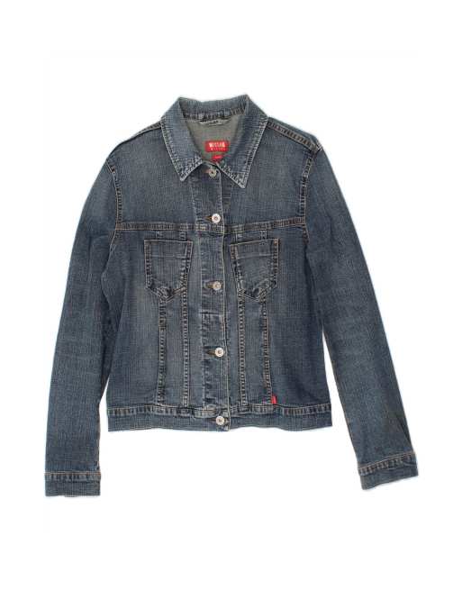 Vintage Mustang Denim Jacket UK 14 Medium In Blue