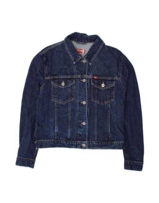 Vintage Mustang Denim Jacket UK 18 XL In Blue