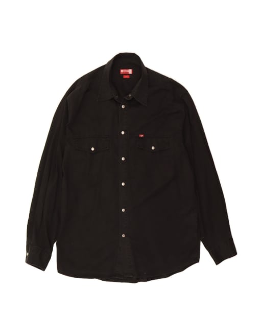 Vintage Mustang Denim Shirt Large In Black