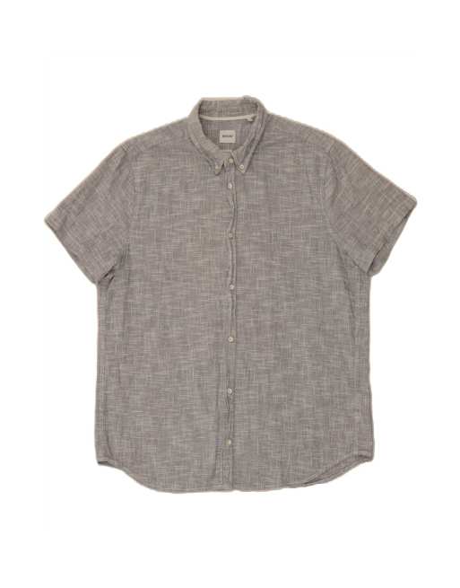 Vintage Mustang Fit Short Sleeve Shirt XL In Grey