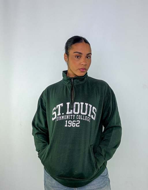 Vintage MV Sport L Sweatshirt Jacket Dark Green