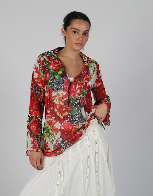 Vintage my way FER 12 blouse in red