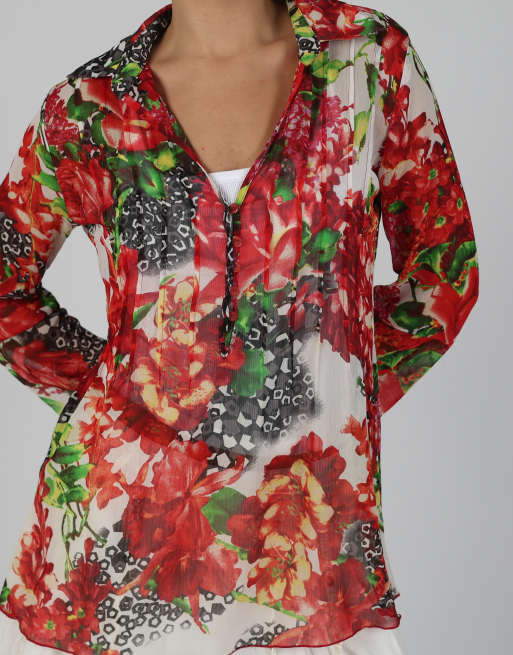 Vintage my way FER 12 blouse in red, 4 of 4