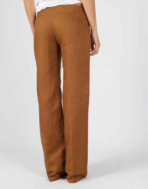 Vintage Naf Naf S woven trousers in tan, 2 of 4