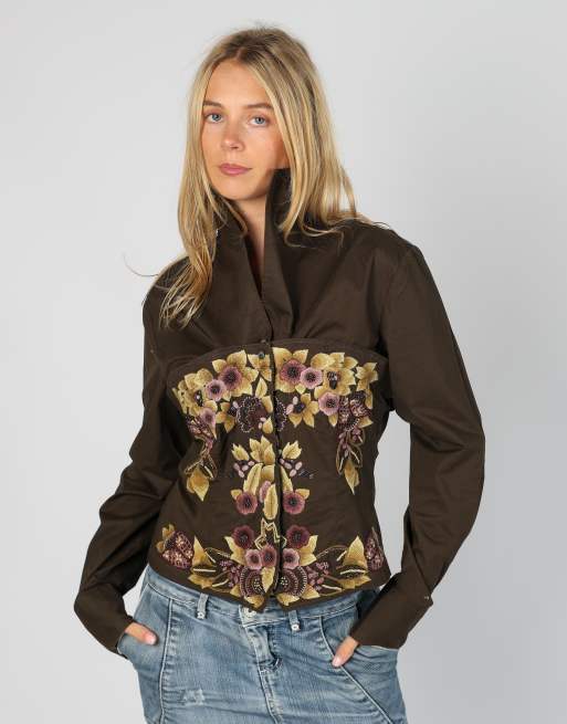 Vintage Nara Camicie L shirt in brown