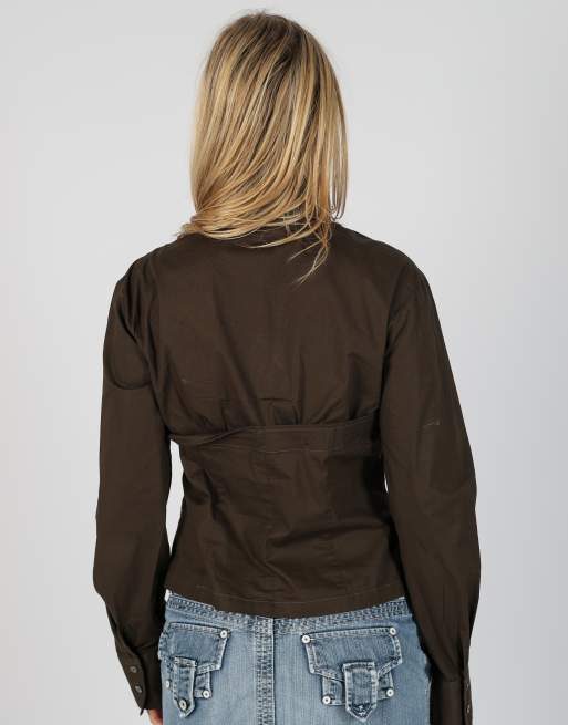 Vintage Nara Camicie L shirt in brown, 3 of 4