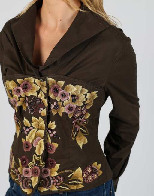 Vintage Nara Camicie L shirt in brown, 4 of 4