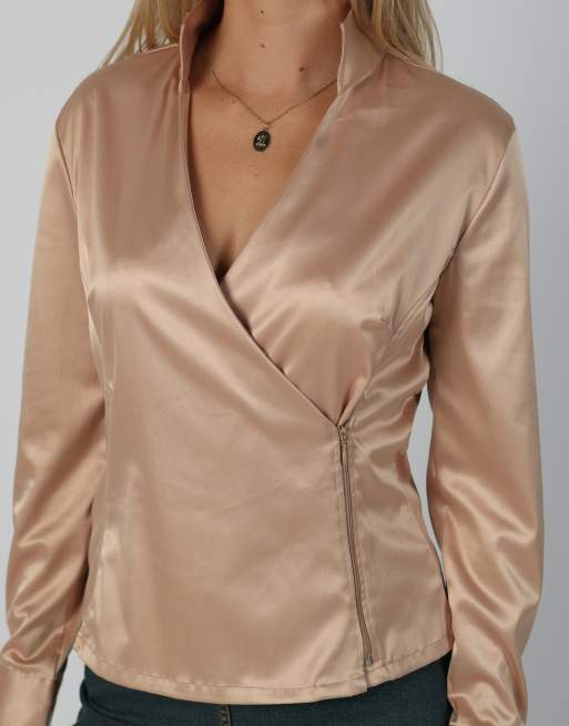 Vintage Nara Camicie M blouse in peach, 4 of 4
