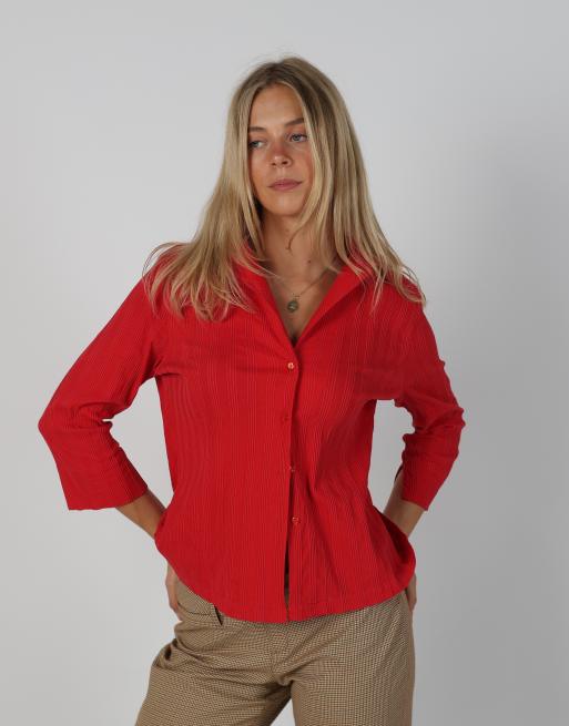 Vintage Nara Camicie S shirt in red, 3 of 4