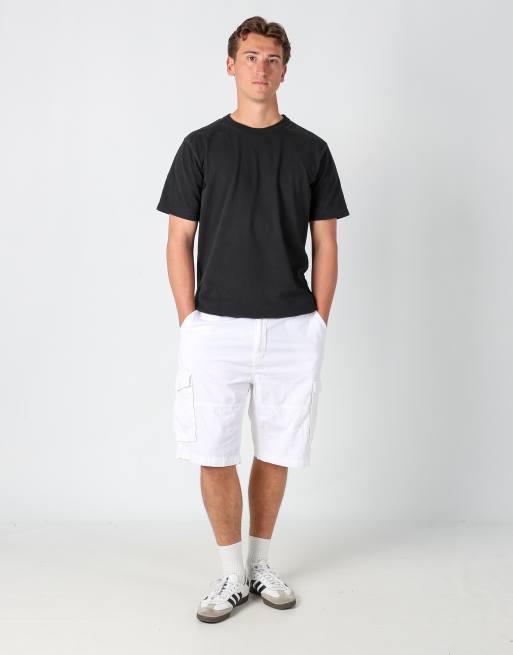 Vintage Nautica 32x24 canvas cargo shorts in white