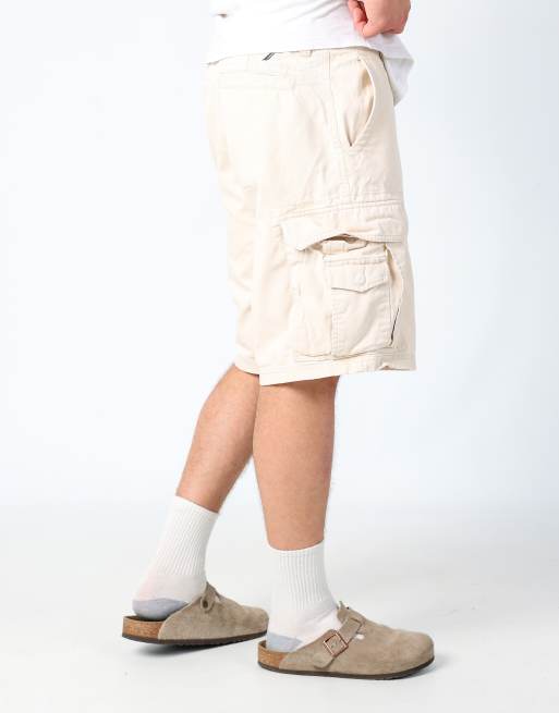 Vintage Nautica 32x27 canvas cargo shorts in cream
