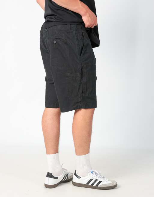 Vintage Nautica 34x21 canvas cargo shorts in black, 4 of 4