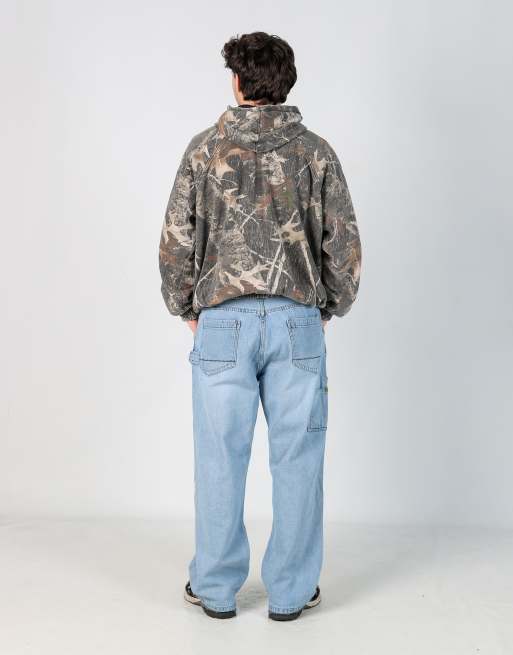 Vintage Nautica 34x30 denim carpenter jeans in light blue, 3 of 4