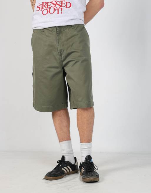 Vintage Nautica 36x23 canvas cargo shorts in dark green