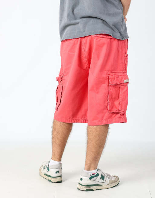 Vintage Nautica 38x23 canvas cargo shorts in red