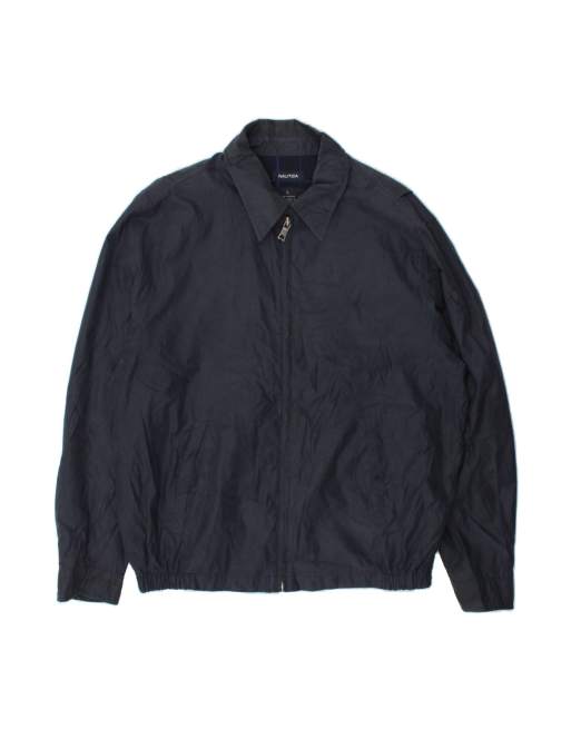 Vintage Nautica Bomber Jacket UK 40 Large In Blue