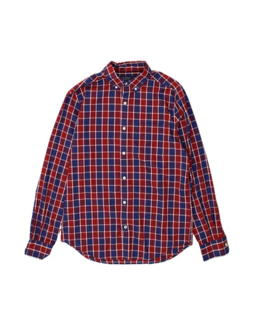 Vintage Nautica Classic Fit Shirt Medium In Red Check