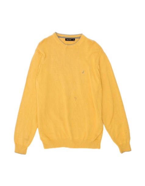 Vintage Nautica Crew Neck Jumper Sweater Large In Yellow - view 1