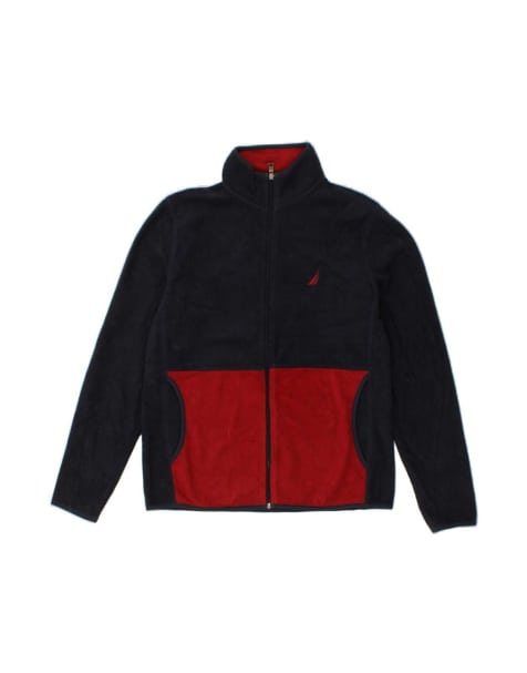 Vintage Nautica Fleece Jacket Uk 36 Small In Blue Colourblock - view 1