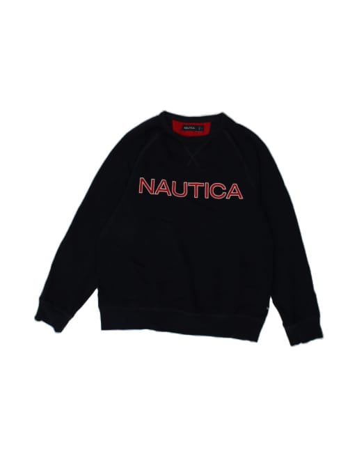 Vintage Nautica Graphic Sweatshirt Jumper Large In Blue