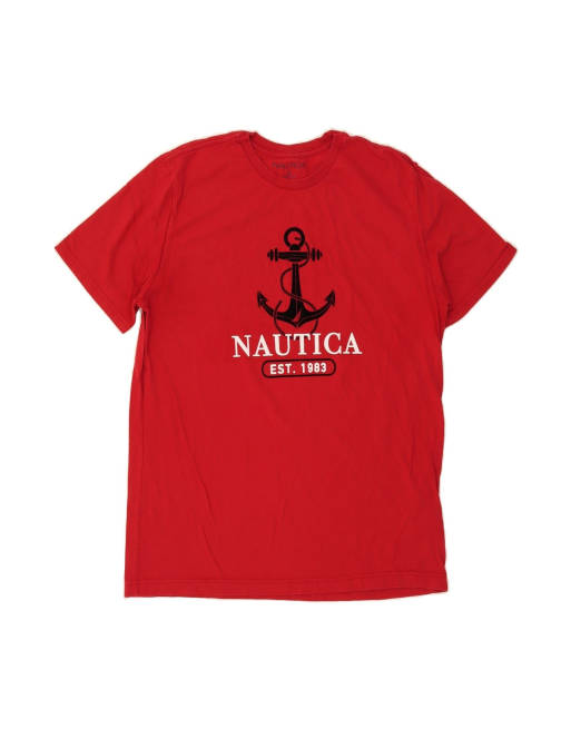Vintage Nautica Graphic T-shirt Top XL In Red