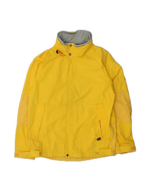 Vintage Nautica Hooded Rain Jacket UK 36 Small In Yellow