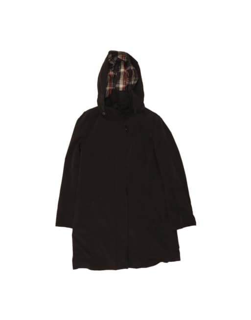 Vintage Nautica Hooded Windbreaker Coat UK 16 Medium In Black