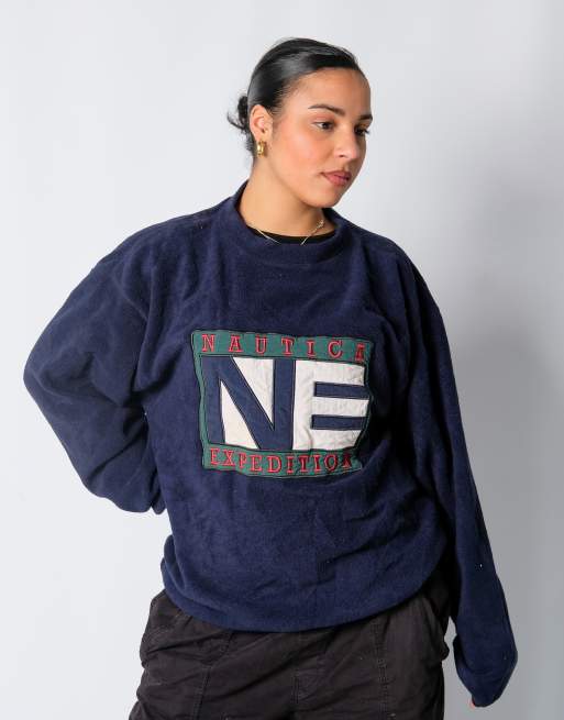 Vintage Nautica L Sweatshirt Navy Blue