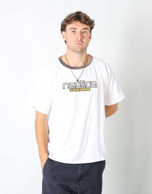 Vintage Nautica l t-shirt in ivory