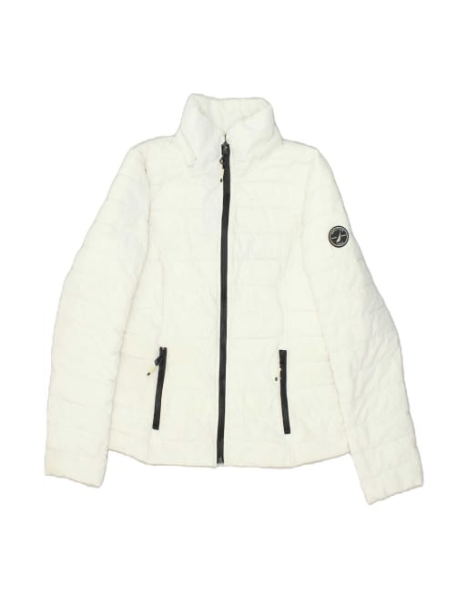 Vintage Nautica Padded Jacket Uk 14 Medium In White