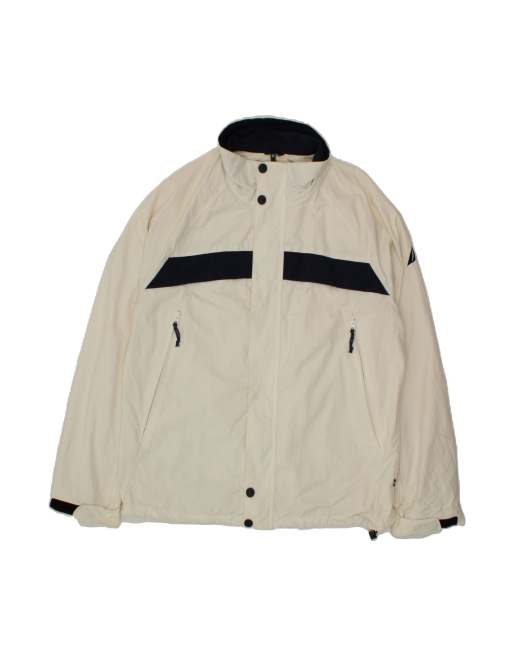 Vintage Nautica Rain Jacket UK 40 Large In White Colourblock