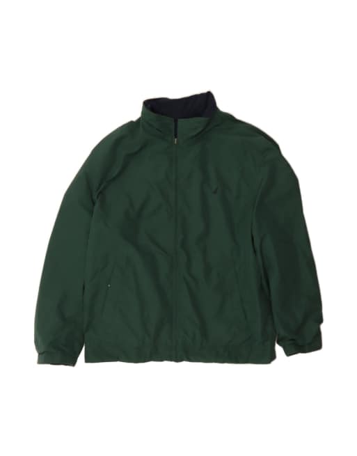 Vintage Nautica Reversible Jacket UK 44 2XL In Green