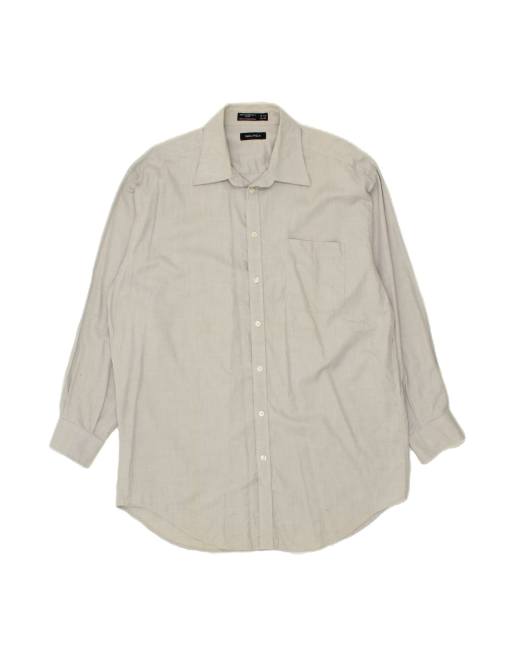 Vintage Nautica Shirt Size 16 1/2 Large In Grey