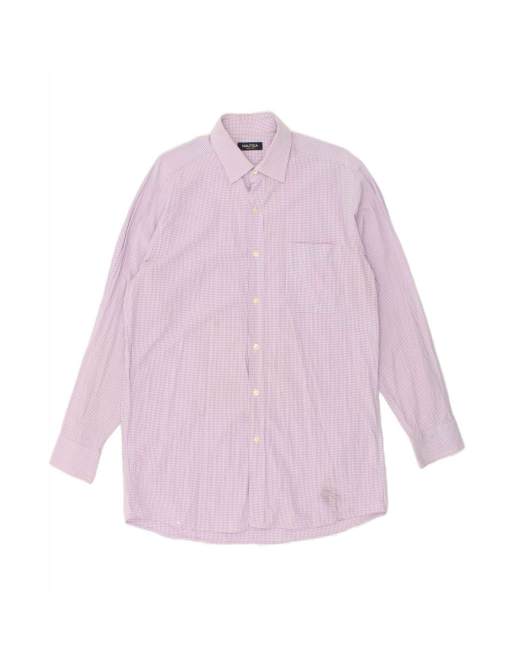 Vintage Nautica Shirt Size 16 Large In Purple Gingham