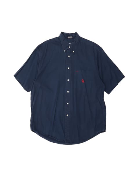 Vintage Nautica Short Sleeve Shirt Large In Blue - view 1