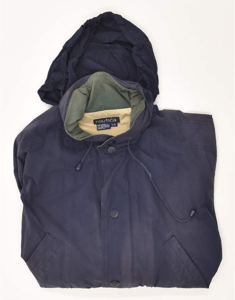Vintage Nautica Size L Utility Jacket in Navy Blue 2