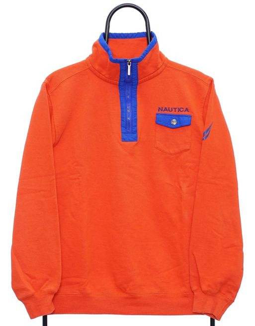 Vintage Nautica size M poplin sweatshirt in orange