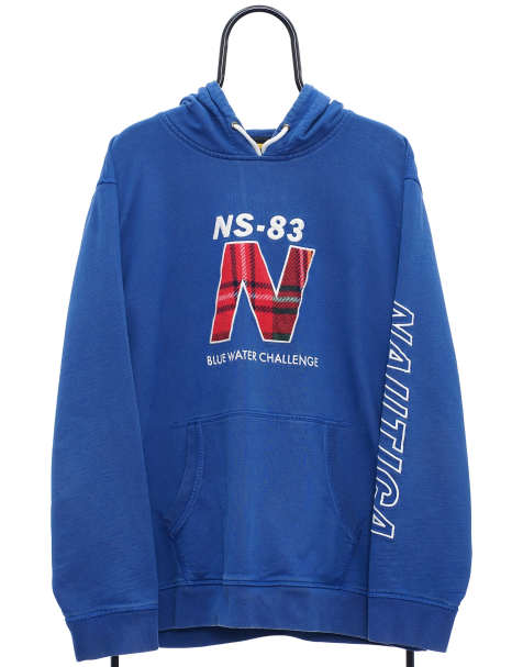 Vintage Nautica size XL hoodie in blue - view 1