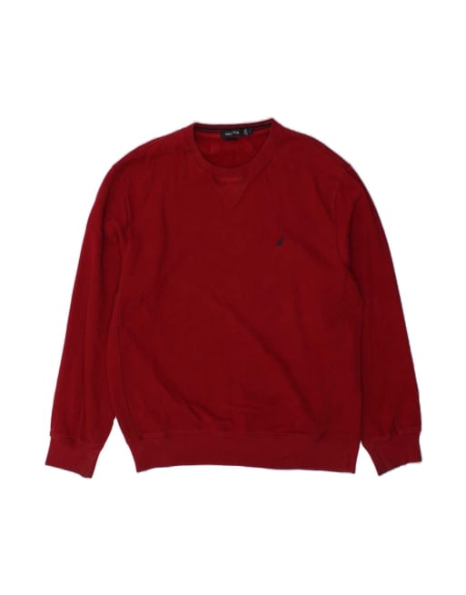 Vintage Nautica Sweatshirt Jumper Large In Red