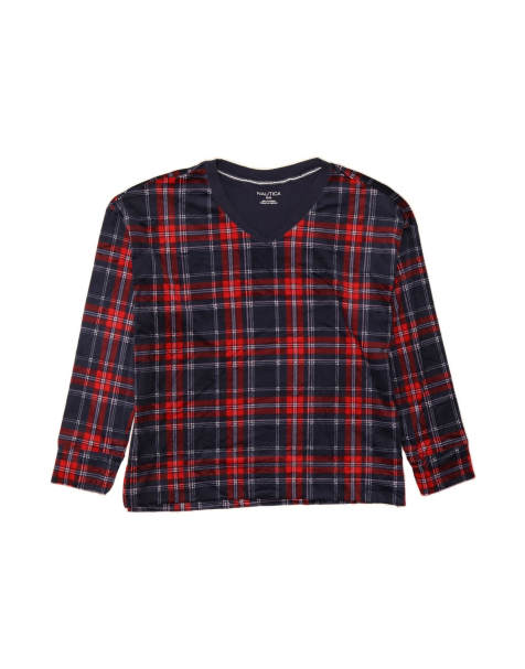 Vintage Nautica Sweatshirt Jumper XL In Red Check - view 1